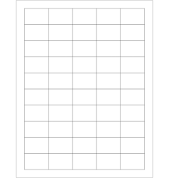 White Rectangle Laser Labels - 1½ x 1