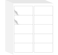 L Liked Printable White Sticker Labels 2 x 4 Inches Mailing Labels, Laser/Inkjet Printing - Matte, 10 per Sheets