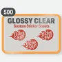 StickerGiant 500-Pack Custom Clear Sticker Sheets - Glossy