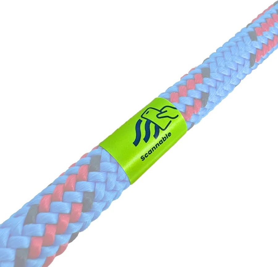 Scannable Rope Label NFC 18mm x 60mm - Lime (Singles)