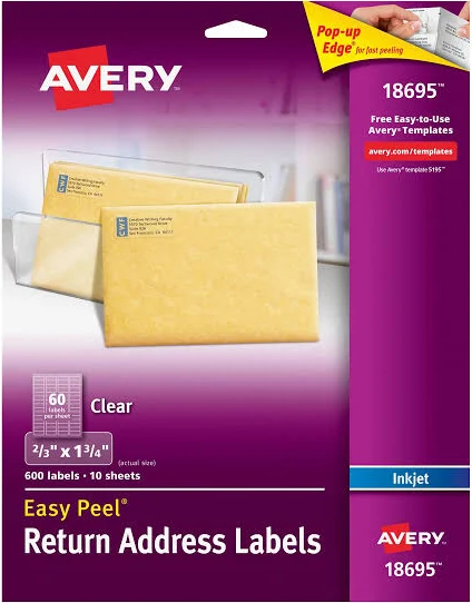 Avery Easy Peel Return Address Labels