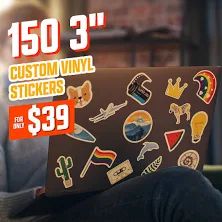 Sticky Brand Custom 3" Vinyl Stickers