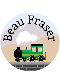 Personalized Clothing Labels - Train Clothing Labels - Train Purple/Square by Name Bubbles