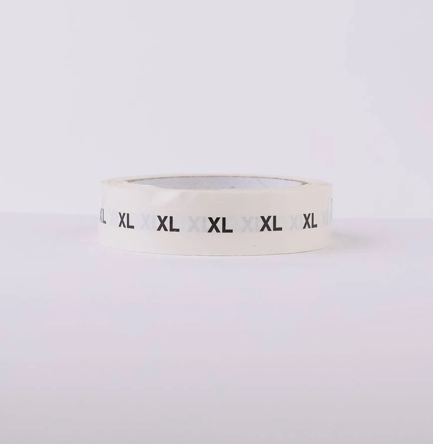 RJR SIZELABEL Blank - Clear Round Size Label Stickers WHITE L