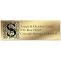 Monogram Gold Foil Address Labels - 96 Count Sheets