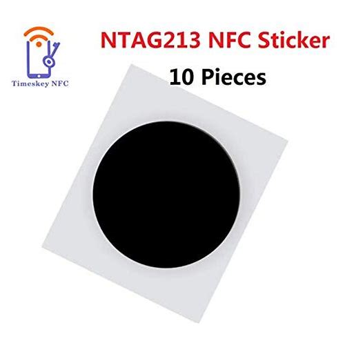 10 X Black NTAG213 NFC Sticker…