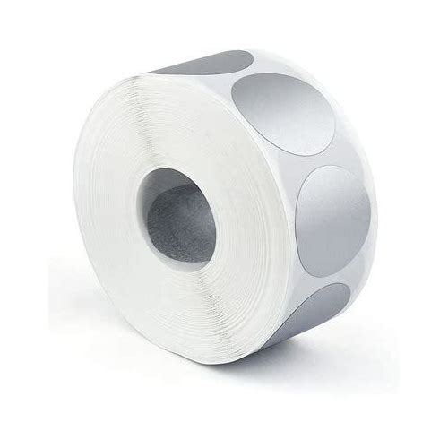 1 Roll 1000 Pcs 1" Round Scratch …