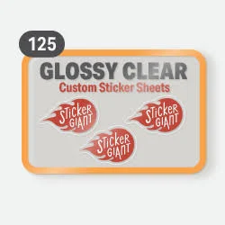 StickerGiant 125 Rectangle Glossy Clear Weatherproof Custom Stickers