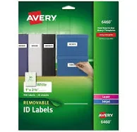 Avery Avery Removable Multi-Use Labels, Inkjet-Laser Printers, 1 X 2.63, White, 30-Sheet, 25 Sheets-Pack