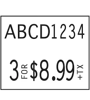 Monarch 1136 Labels, White, Removable Adhesive