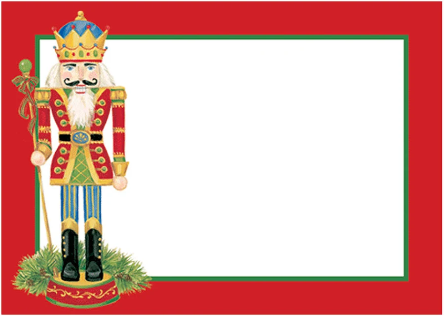 Caspari Nutcrackers Self-Adhesive Labels