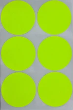 royal green Large Round Color Coding Labels 50mm Neon Yellow Stickers Sheets 2 inch