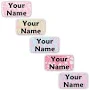 70 Personalized Stick-eez Clothing Labels - Sweet Hearts