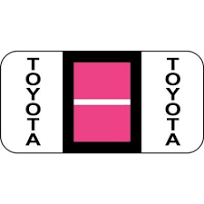 Reynolds & Reynolds Vehicle Car Make Labels - TOYOTA - 3/4" H x 1/1/2" W - Ringbook Sheets - 270/Pack