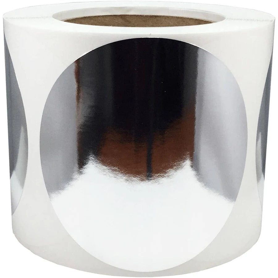 Silver Labels 4" Round QTY 500 | Wholesale Labels | InStockLabels