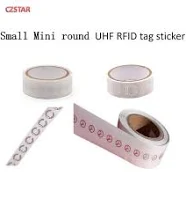 10pcs round shape mini small uhf rfid tag sticker adhesive passive epc gen2 RFID wet inlay paper