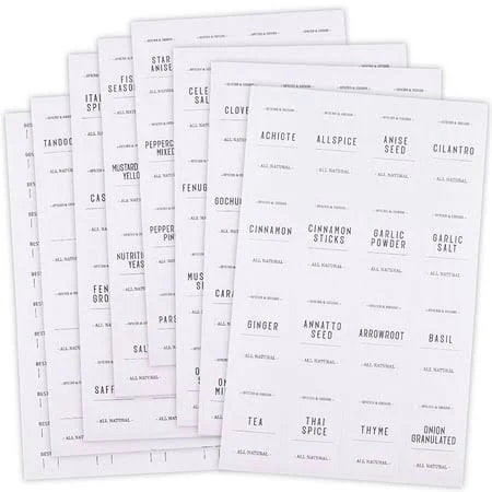 Pvc Waterproof Stickers Self-adhesive Decals Rectangle White 234~236x140~147x0.2mm 8sheets/set