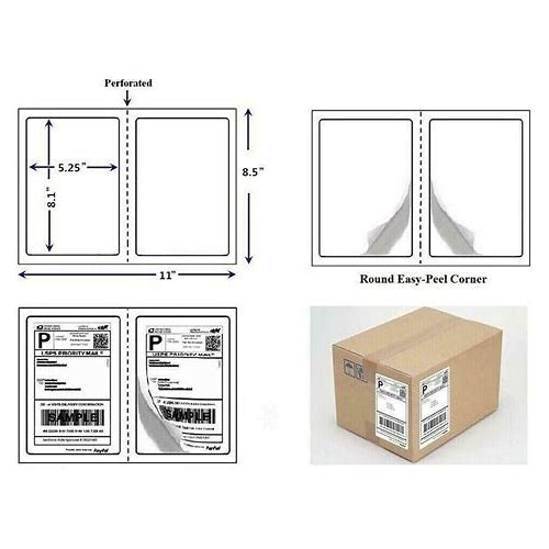 100-200 Shipping Labels 8.5 X 5.…