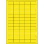 Colour paper self-adhesive labels 38x21,2 mm, on A4 sheet, for laser and inkjet printing