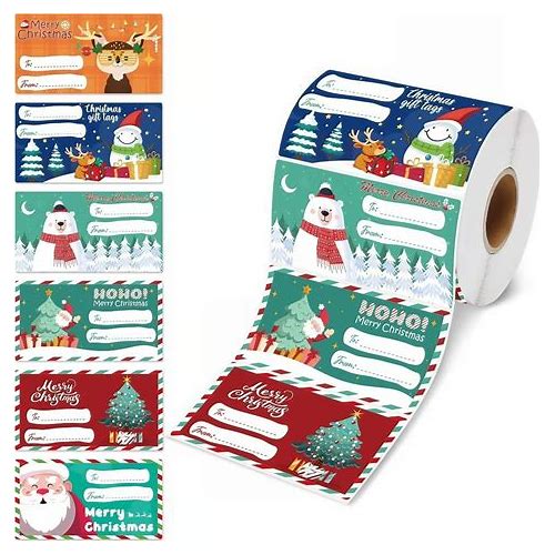 500 PCS Christmas Gift Tags Stic…