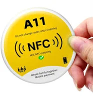 Nfc Sticker With Logo Printing Produced In Customized Size And Color For Restaurant Folded Nfc Tag Use Waterproof Material For Access Control Systems