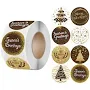500pcs Christmas Theme Round Self-Adhesive Stickers