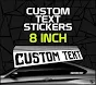 Custom Text Stickers