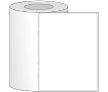 4" Labels White Gloss