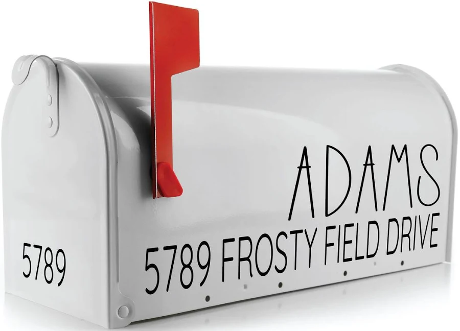 Vinyl Mailbox Stickers | Waterproof Custom Address Decals