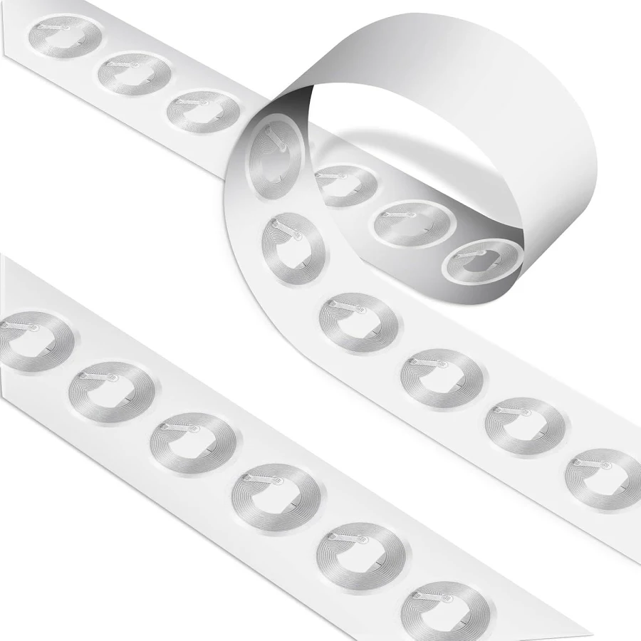 Nfc Tags 50 Pcs Ntag215 Chip Nfc Stickers Transparent Rewritable with 504 Bytes Memory