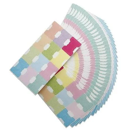 120pieces Adhesive Label Page Marker Colored Label Writable Label Sticker for Notebook Journal