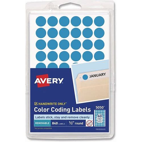 Avery 05050 0.5 in. Dia. Self-Adh…