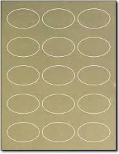 Gold Foil Labels, 1 7/16" x 2 3/8" Oval 1000 Sheets