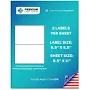 Premium Label Supply 8.5" x 5.5" Half Sheet Self Adhesive Shipping Labels