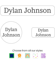 Personalized Iron-On Clothing Labels Pack - Custom Iron-On Clothing Labels Pack - by Name Bubbles