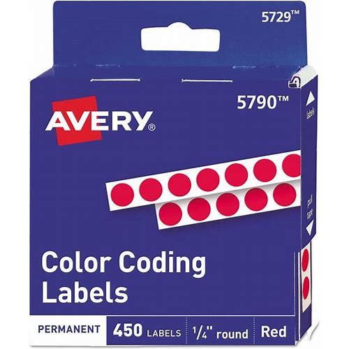 Avery® 1/4" Color-Coding Labels, …