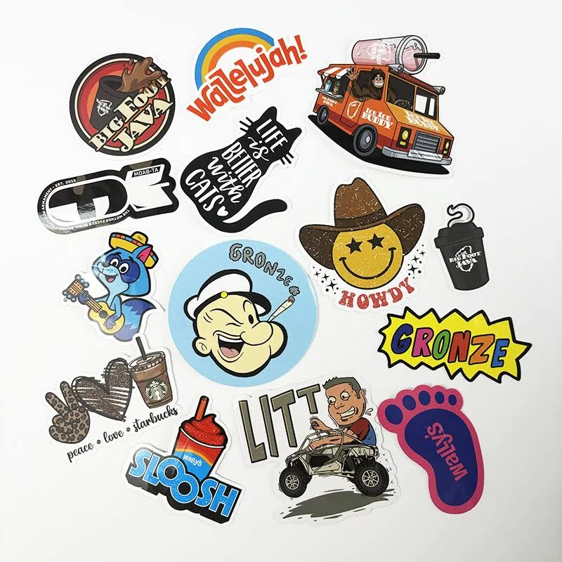 Waterproof Pvc Custom Die Cut Stickers Printing