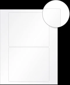 10 Blank Printable Laser Labels, 5" x 6" Sheets of EconoGuard Vinyl, with heavy adhesive, 10 Sheets, 8.5"x11"