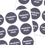 Mini Round Name Labels | Solid - 84 Count