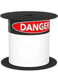 Brother 3in x 5in Black Danger 0.75in Header Die-Cut ANSI / Osha Label bmslt35danga