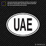 UAE United Arab Emirates Country Code Oval Sticker Decal Self Adhesive Emirati | Rayd Workshop | EBYC15711 | Made in United States | Self-Adhesive