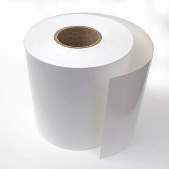 8" W x 300' L Inkjet Matte Paper Continuous Label Roll, 6" OD, 3" Core, White, General Purpose Permanent Adhesive, No Perf, 300 Feet/Roll, 4 Rolls/