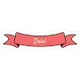 Dubai - Ribbon Label (Pink) Dubai Sticker