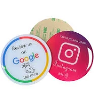 Tap To Follow On Instagram/facebook/whatsapp/tik Tok Nfc Table Sticker Epoxy Wat