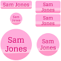 Personalized Preschool Labels Pack - Ombre Preschool Labels Pack - Ombre Pink by Name Bubbles