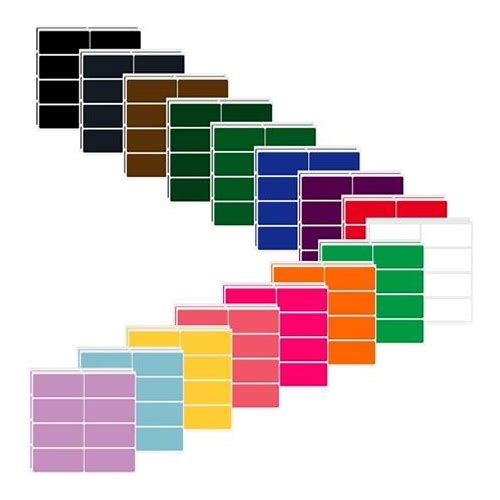 256 Pcs Colored Rectangular Lab…