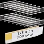 200 Pcs 3 x 1 inch Self Adhesive Label Holders
