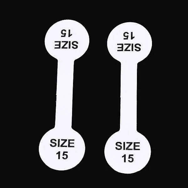 Folding Paper Ring Size Sticker Size