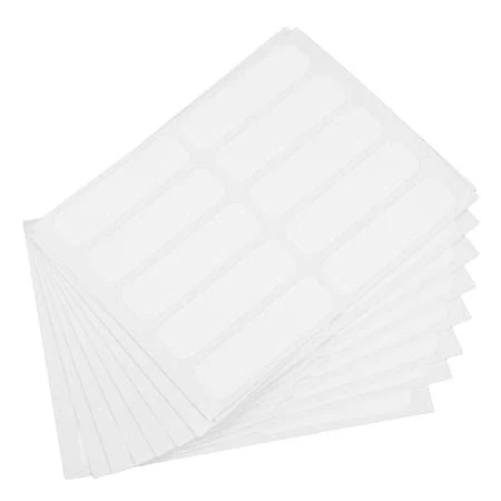 Imikeya 200Pcs No Iron White Name Labels for Clothing Washable Stickers for Bags Backpacks, Size: 1.38 x 0.39 x 0.02