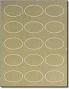 Gold Foil Labels 1 Oval Sheets